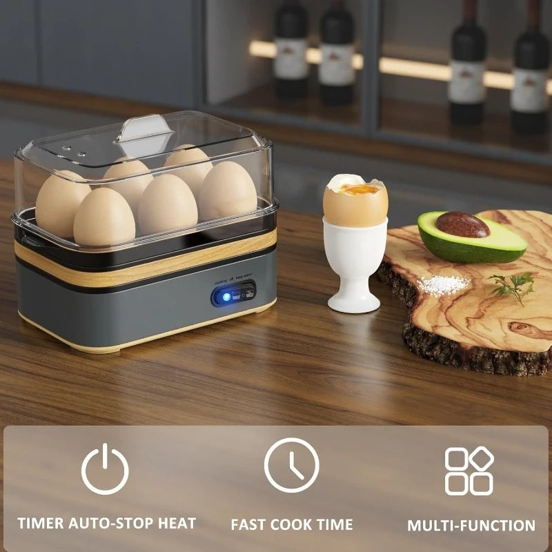 Purilite Select Rapid Electric Egg Cooker 6-Egg Capacity BPA-Free Fast Boil Steamer
