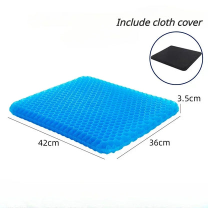 Purilite Select Gel Seat Cushion | Double Thick Egg Gel Chair Cushion | Breathable Office, Car & Wheelchair Pad | Pressure Relief Soft Seat Cushion
