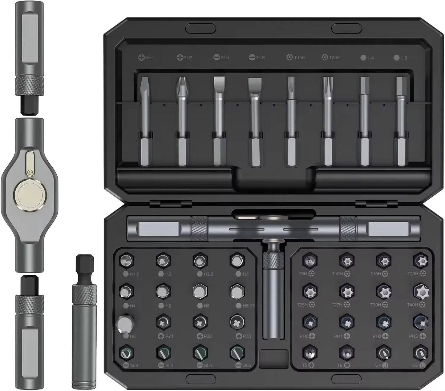Purilite Select 42-in-1 Magnetic Screwdriver Set – DIY Ratchet Multi-Bit Drive Kit