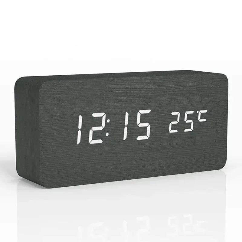 Purilite Select Digital Wooden LED Alarm Clock