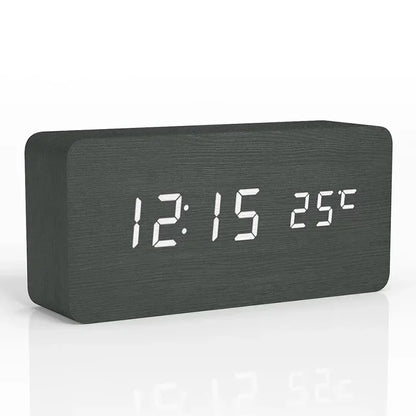 Purilite Select Digital Wooden LED Alarm Clock