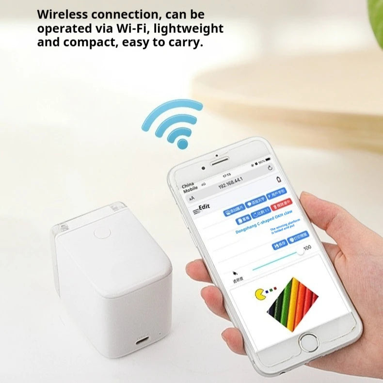 Purilite Select Portable Wireless Handheld Inkjet Printer | Mini Mobile Label and Logo Printing Device with WiFi Connectivity for Packaging, Cards, and Office Use
