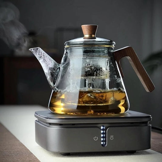 Purilite Select Electric Ceramic Tea Stove 220V | Glass Teapot Heater with Touch Control | 1000W Smart Tea Cooker for Home and Office