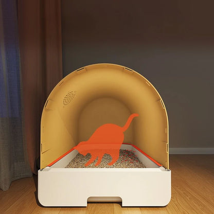 Purilite Select Fully Enclosed Extra Large Drawer-Style Cat Litter Box with Splash-Proof Space Capsule Design