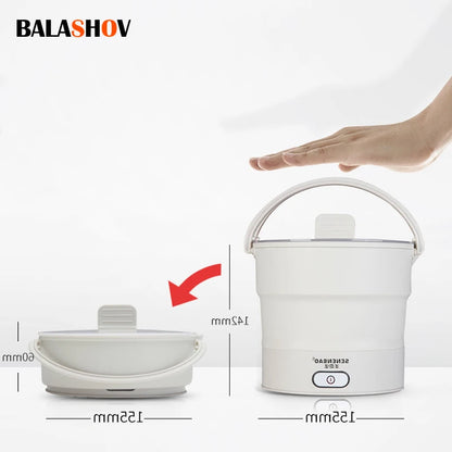 Purilite Select Foldable Electric Cooker | Mini Multifunction Hot Pot & Food Steamer | Dual Voltage 110V/220V Travel Noodle Cooker