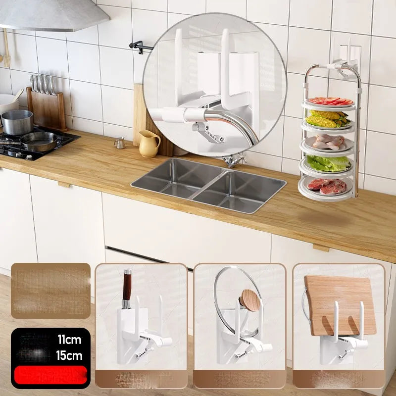 Purilite Select Foldable Kitchen Vegetable Storage Rack – Multi Layer Home Storage Organizer
