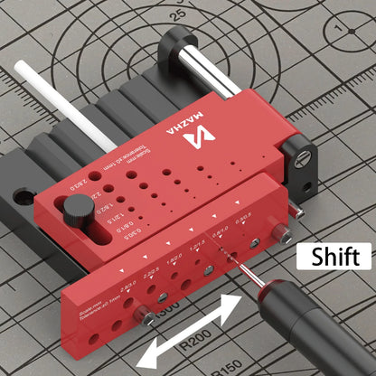 Purilite Select T0012 Plastic Borehole Positioner Locator – Round Rod Center Drilling Fixture Tool for DIY Hobby & Model Making