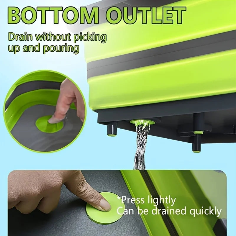 Purilite Select Portable Folding Basin | Space Saving Sink with Storage | Travel Camping Home Multi-Purpose Wash Basin