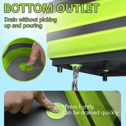 Purilite Select Portable Folding Basin | Space Saving Sink with Storage | Travel Camping Home Multi-Purpose Wash Basin