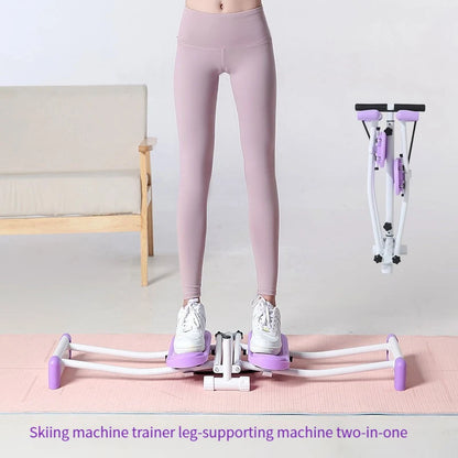 Purilite Select Multifunctional Indoor Mini Ski Machine for Home Fitness Core Training and Full Body Exercise