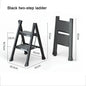 Purilite Select Folding Lightweight Step Ladder | Portable Kitchen Step Stool | Anti-Slip Pedal Ladder for Adults | Multi-Functional Closet Stool