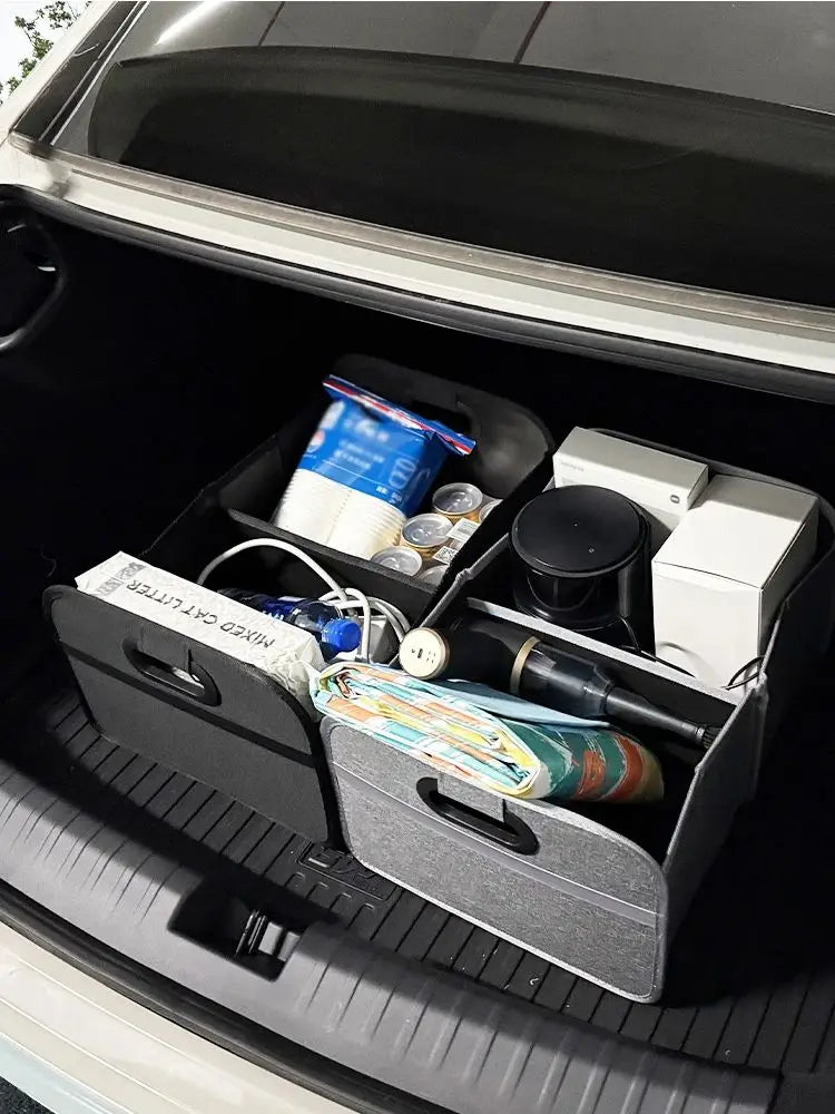 Purilite Select Foldable Car Trunk Organizer for SUV, Portable Storage Box with Pockets, Multi-Purpose Cargo Organizer for Camping, Travel & Vehicle Storage