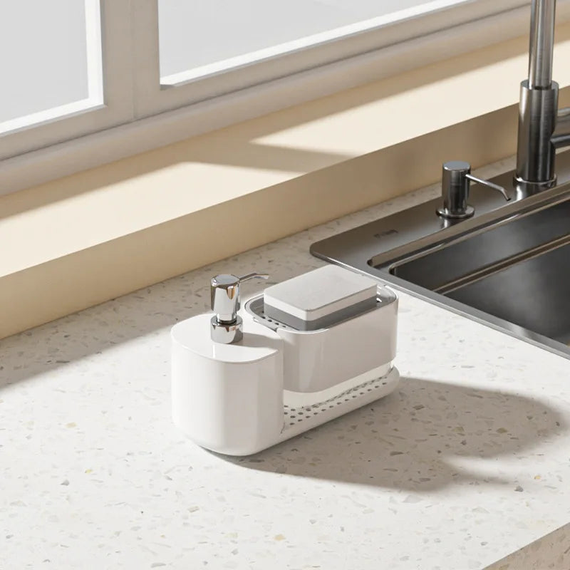 Purilite Select 2-in-1 Kitchen Dish Soap Dispenser with Sponge Holder