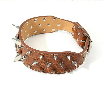 Purilite Select Adjustable Wide PU Leather Dog Collar