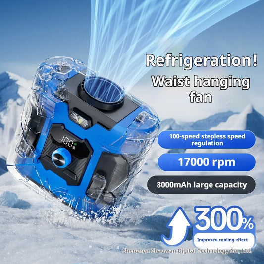 Portable High-Speed Waist-Mounted Fan