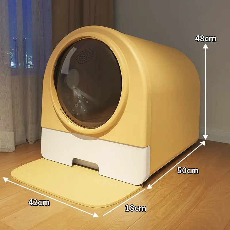 Purilite Select Fully Enclosed Extra Large Drawer-Style Cat Litter Box with Splash-Proof Space Capsule Design