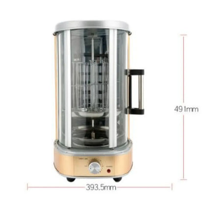 Purilite Select Vertical Electric Rotisserie Oven | 1500W Automatic Rotating Smokeless Grill | Multi-Function Home & Commercial Cooking Appliance