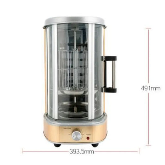 Purilite Select Vertical Electric Rotisserie Oven | 1500W Automatic Rotating Smokeless Grill | Multi-Function Home & Commercial Cooking Appliance