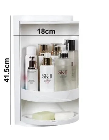 Purilite Select 360° Rotating Triangle Corner Shelf Multi-Layer Bathroom & Kitchen Storage Rack