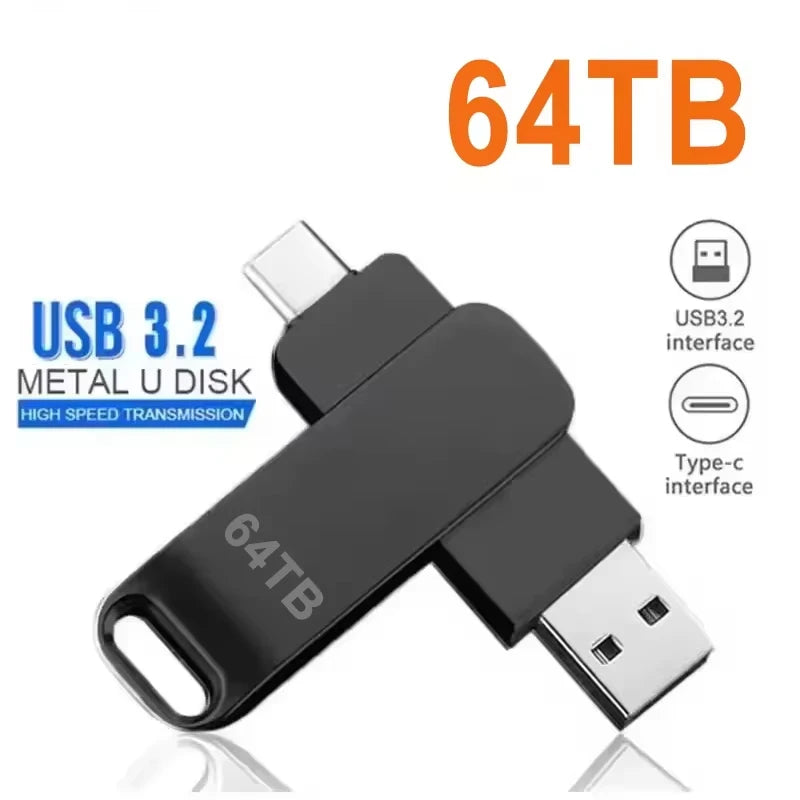 Purilite Select USB 3.2 High-Speed Metal Flash Drive, Portable Waterproof USB Memory Stick for PC, Laptop & Data Storage