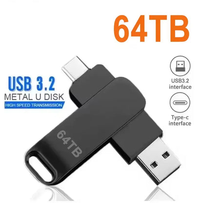 Purilite Select USB 3.2 High-Speed Metal Flash Drive, Portable Waterproof USB Memory Stick for PC, Laptop & Data Storage