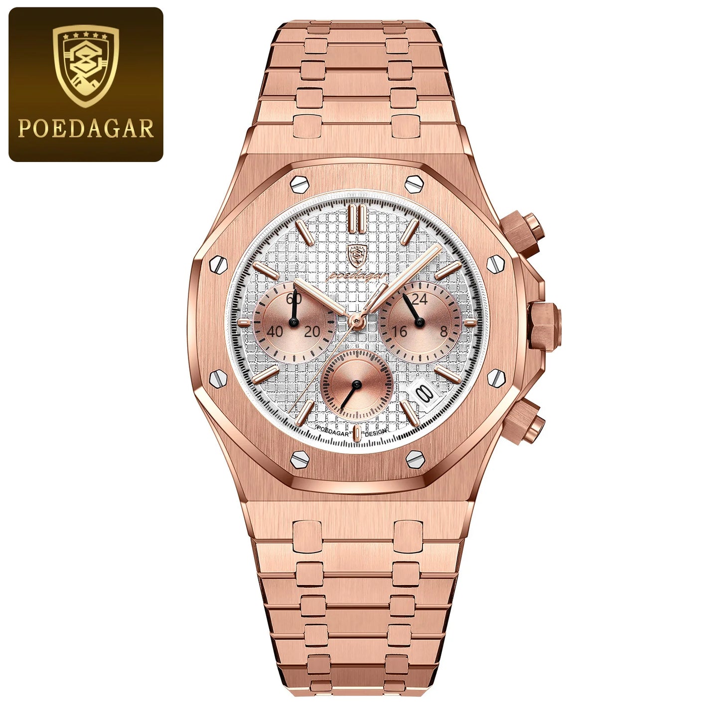 POEDAGAR 926 Original Luxury Men’s Stainless Steel Chronograph Quartz Watch