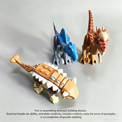 Purilite Select Jurassic Dinosaur Building Blocks Set | Mini Dinosaur Figures | Educational Construction Toy | Creative STEM Gift for Kids