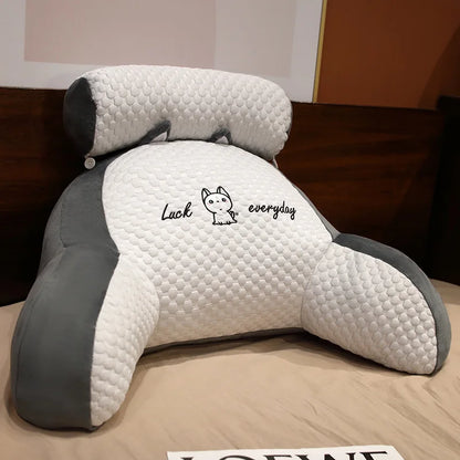 Purilite Select Ergonomic Reading Pillow | Adjustable Back Support & Soft Lumbar Cushion | Breathable Polyester Fabric for Bed, Sofa & Chair
