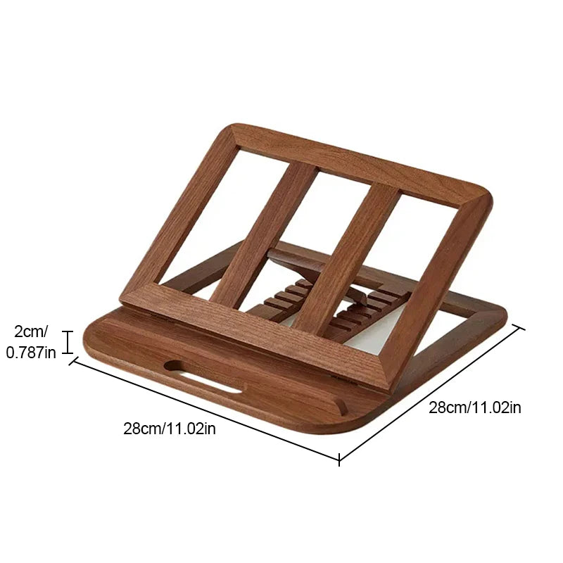 Purilite Select Wood Grain Adjustable Reading Stand for Books, Notebook & Laptop – Multifunctional Anti-Myopia Desktop Book Holder