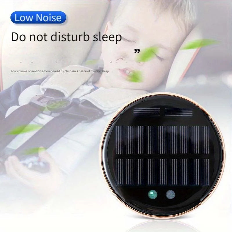 Purilite Select Solar & USB Car Air Purifier – Ozone Sterilization & Negative Ion Release