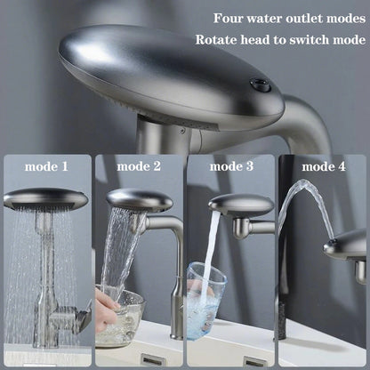 Purilite Select Upgrade Stainless Steel 360° Rotation Faucet Stream Sprayer – 4 Modes Hot & Cold Mixer Tap