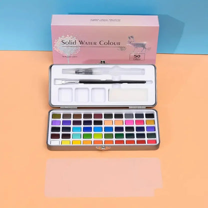 Purilite Select Deluxe 50/100/168-Color Watercolor Paint Set with Brushes & Pencils