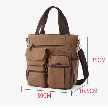 Purilite Select Vintage Canvas Messenger Bag for Men