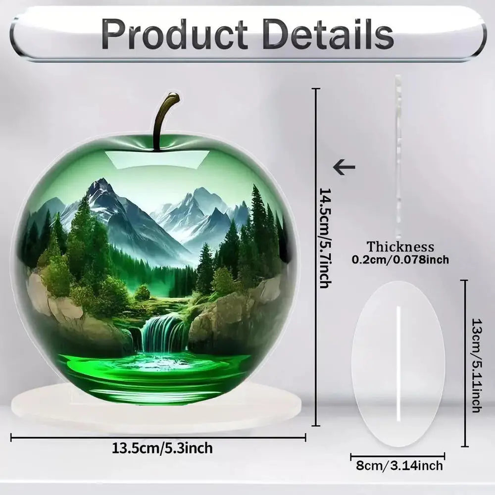 Purilite Select Clear Crystal Apple Figurine