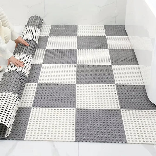 Purilite Select Bathroom Non-Slip Shower Room Floor Mat Hollow Splicing Waterproof Bath Feet Mat