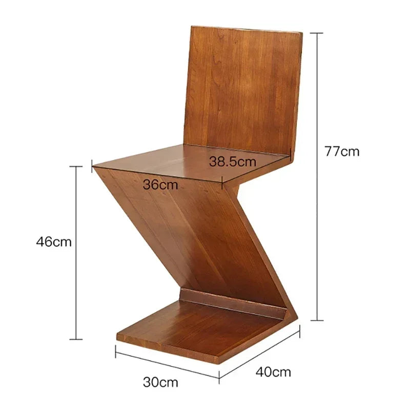 Purilite Select Solid Wood Z-Shaped Nordic Chair