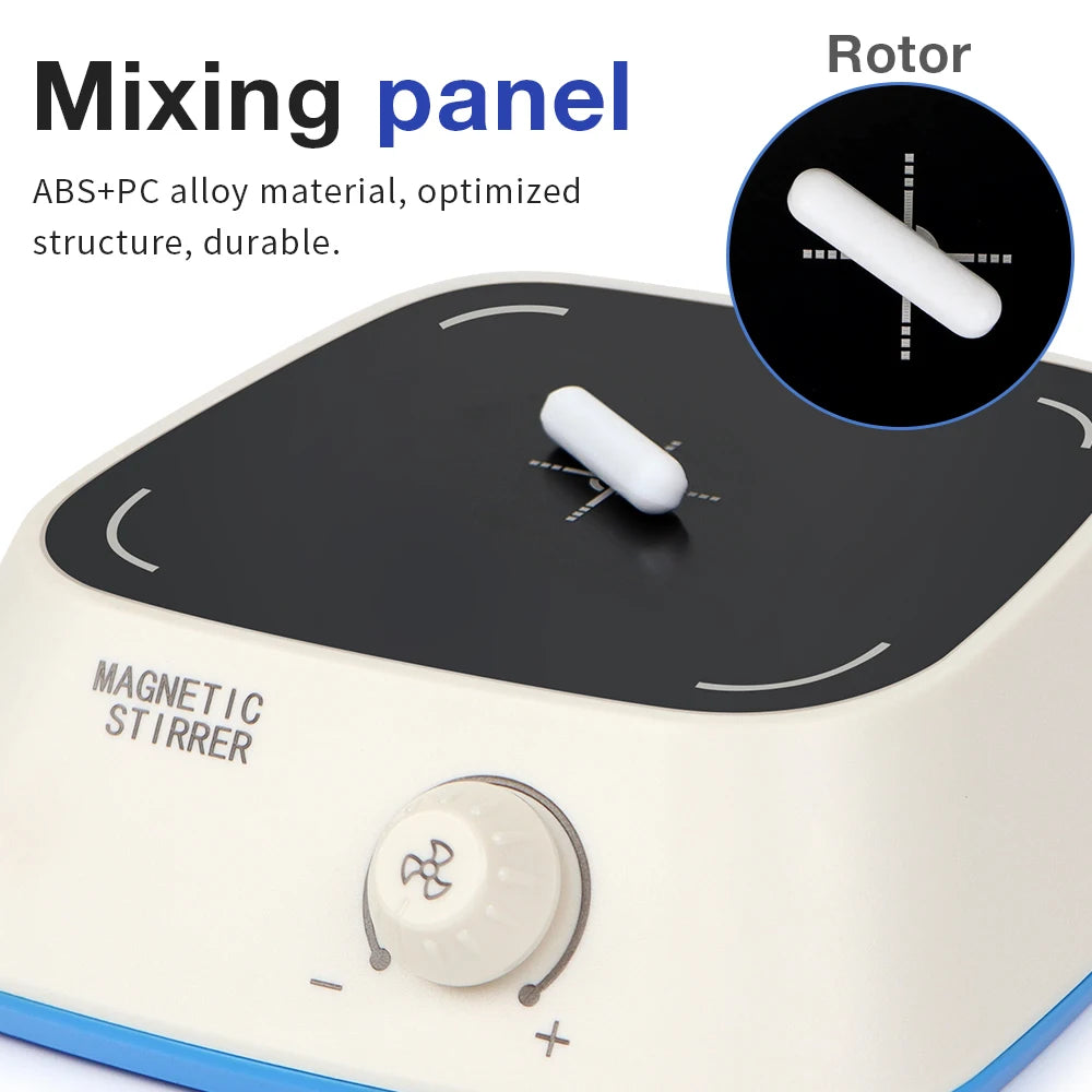 Purilite Select Magnetic Stirrer Mini Lab Stir Mixer Portable Liquid Stirrer Plate with Stir Bar 3L 3000RPM for Laboratory (EU Plug)