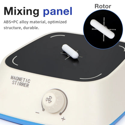 Purilite Select Magnetic Stirrer Mini Lab Stir Mixer Portable Liquid Stirrer Plate with Stir Bar 3L 3000RPM for Laboratory (EU Plug)