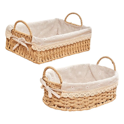 Purilite Select Handwoven Woven Storage Basket with Handles