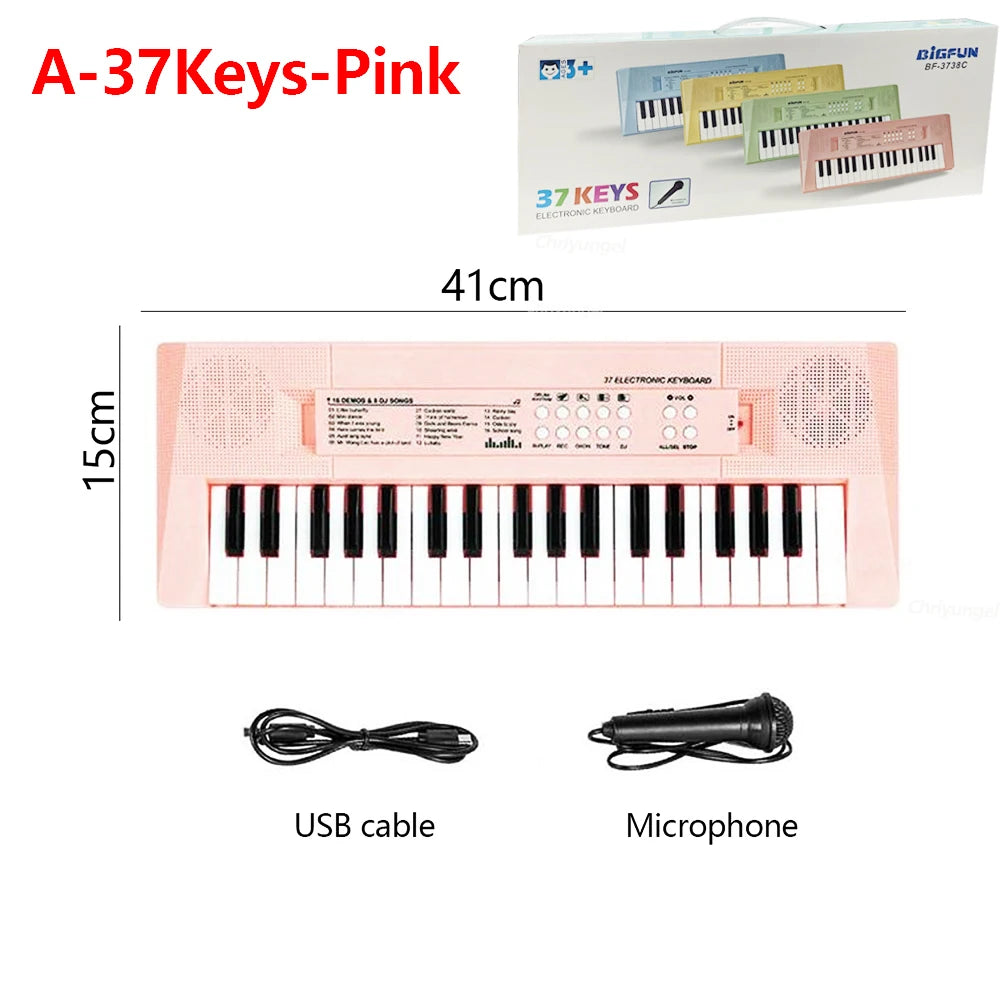 Purilite Select 37 Keys Kids Electronic Piano Organ Keyboard with Microphone