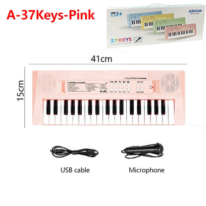 Purilite Select 37 Keys Kids Electronic Piano Organ Keyboard with Microphone