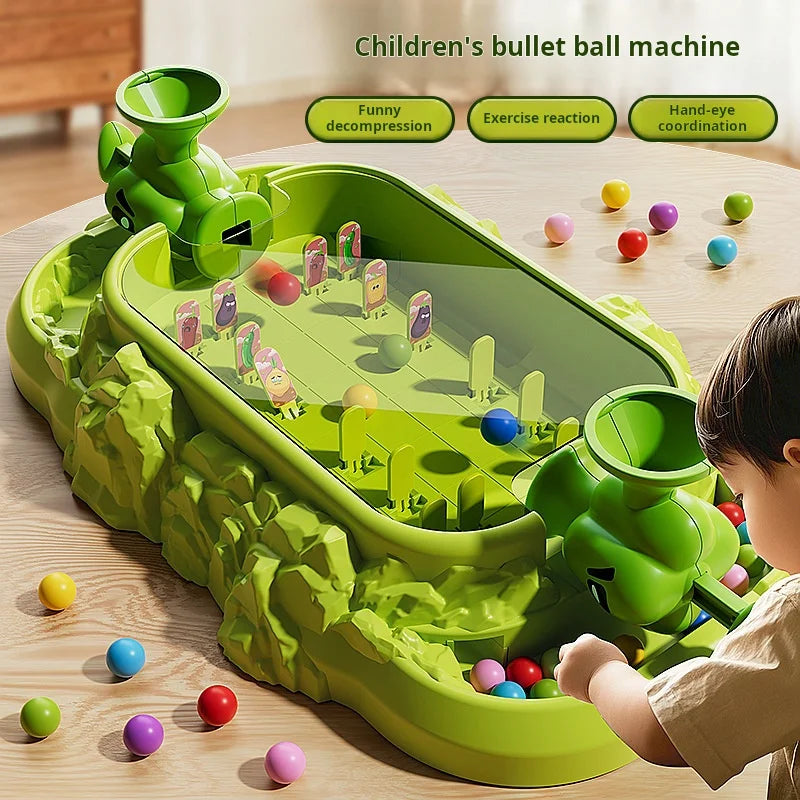 Purilite Select | Kids Battle Game Toy Vegetable Pinball Shooter | Parent-Child Desktop Party Game | Family Game Night Toy