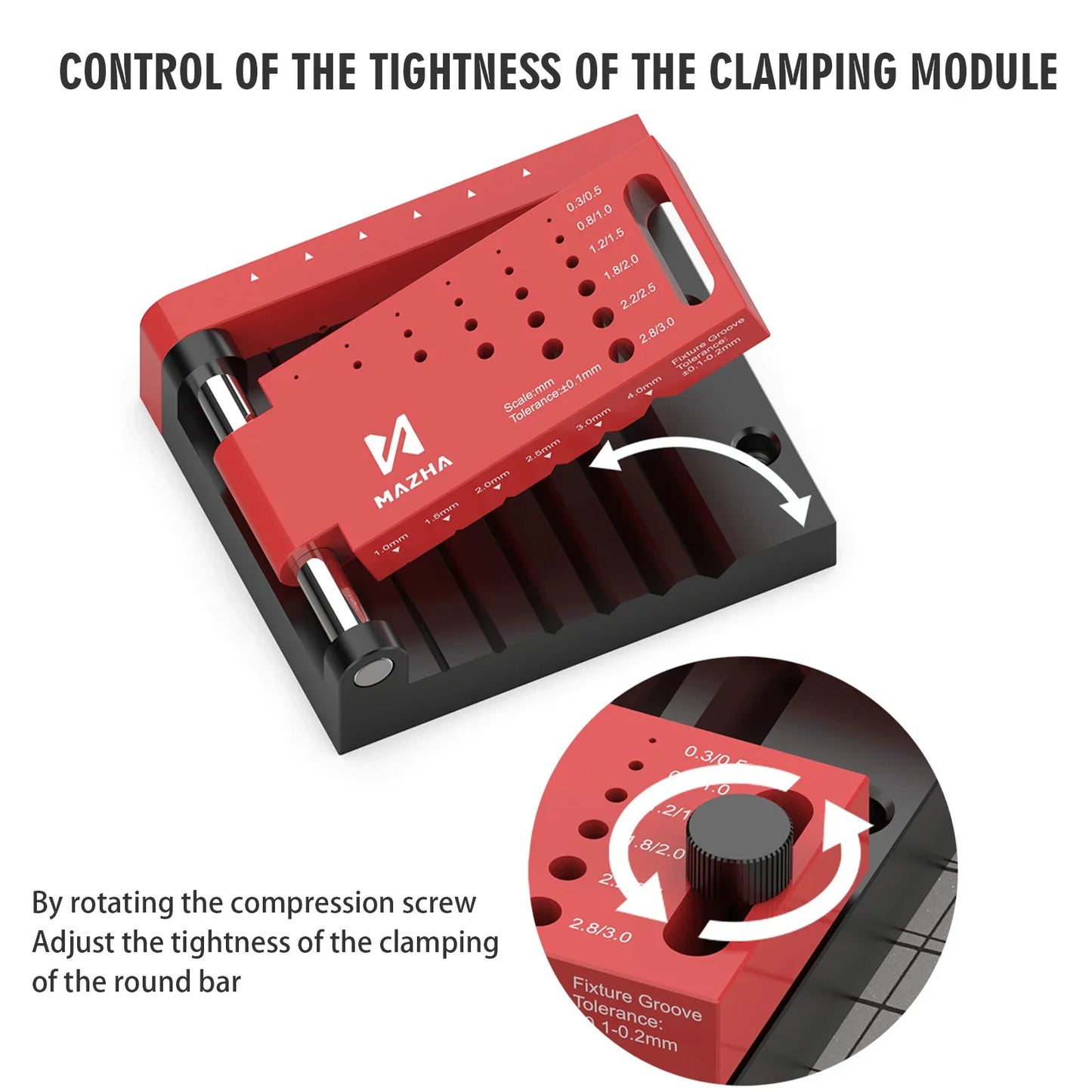 Purilite Select T0012 Plastic Borehole Positioner Locator – Round Rod Center Drilling Fixture Tool for DIY Hobby & Model Making
