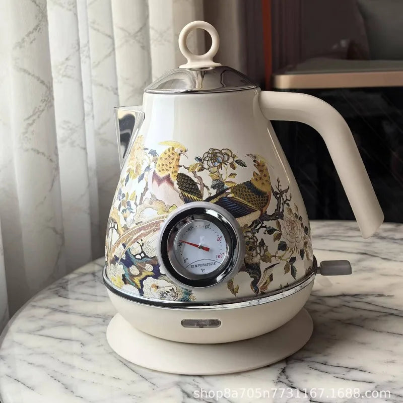 Purilite Select – 1.7L Retro Stainless Steel Electric Kettle with Thermometer