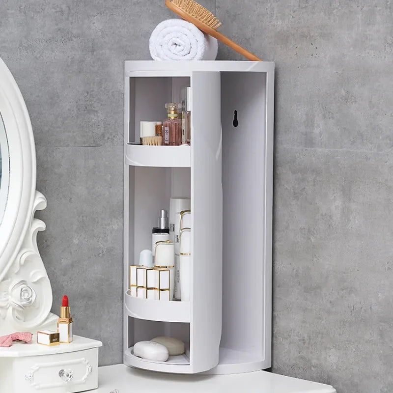 Purilite Select 360° Rotating Triangle Corner Shelf Multi-Layer Bathroom & Kitchen Storage Rack