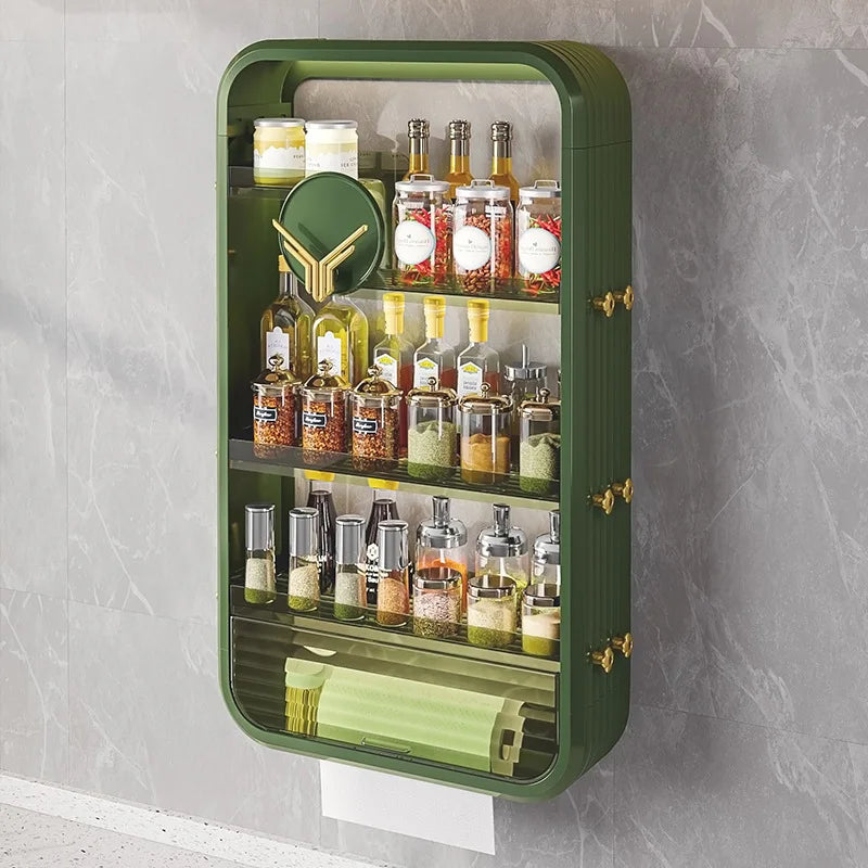 Purilite Select Multi-Layer Wall Mounted Storage Shelf | Large Capacity Organizer for Bathroom Kitchen Cosmetics and Household Items