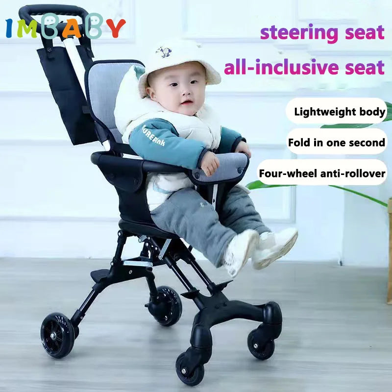 Purilite Select: baby stroller lightweight four-wheel portable travel trolley