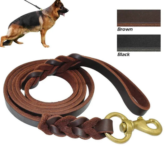 Purilite Select Genuine Leather Dog Leash