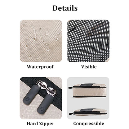 Purilite Select 6‑PCS Waterproof Compression Packing Cubes Set