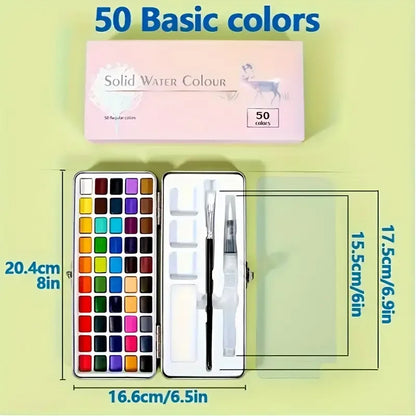 Purilite Select Deluxe 50/100/168-Color Watercolor Paint Set with Brushes & Pencils